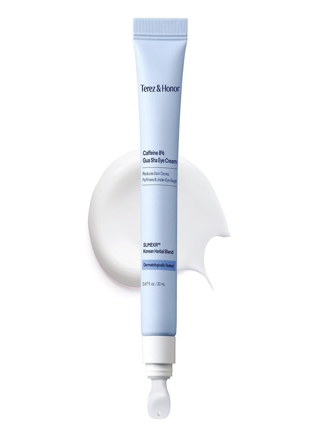 تيريز آند أونر كريم تيريز آند هونور للعينين بـ 8% كافيين مع سليميكسير™ ومزيج من الأعشاب الكورية - تركيبة مختبرة من قبل أطباء الجلدية للهالات السوداء والانتفاخات وأكياس العين والتجاعيد مع أداة تطبيق غوا شا، 0.67 أونصة سائلة - Image 1